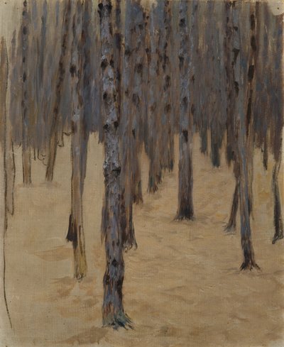 Bosque de coníferas en la nieve de Koloman Moser