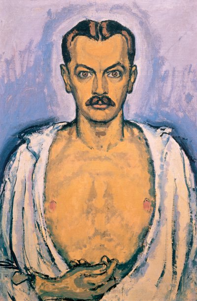Selbstportrait - Autorretrato ... (óleo sobre lienzo) de Koloman Moser