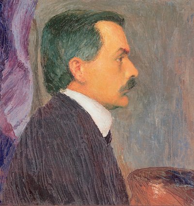 Selbstportrait - Autorretrato ... (óleo sobre lienzo) de Koloman Moser
