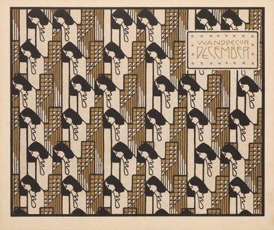 Decoración mural diciembre de Koloman Moser