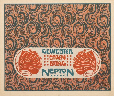 Piso tejido Neptuno, 1901 de Koloman Moser