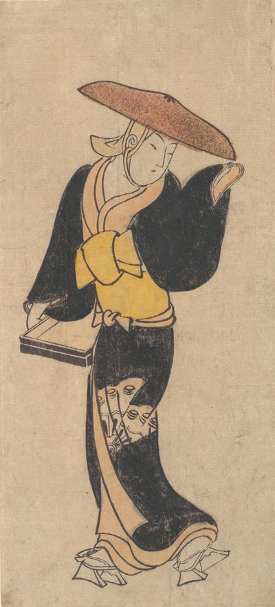 El actor Sanjo Kantaro como una monja budista itinerante, ca. 1715 de Kondo Kiyoharu