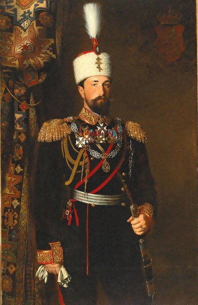 Retrato del Príncipe Alejandro I de Bulgaria 1857-1893 de Konrad Wilhelm Dielitz