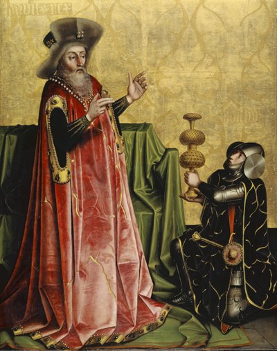 Abisai ante David del retablo Heilspiegel, c.1435 de Konrad Witz