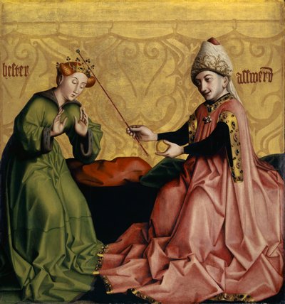 Ester ante Asuero del retablo Heilspiegel, c.1435 de Konrad Witz