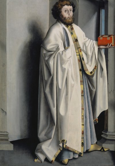 San Bartolomé del retablo Heilspiegel, c.1435 de Konrad Witz