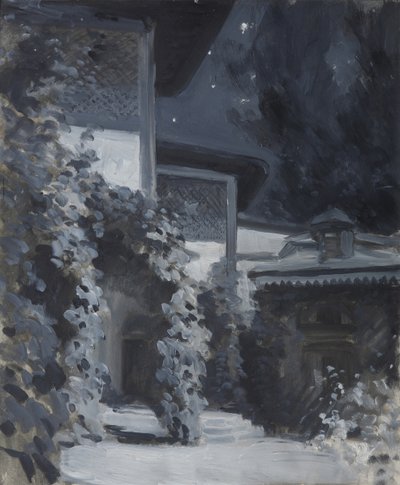 Palacio de Bakhchisaray. Ilustración del poema La fuente de Bakhchisaray de A. Pushkin de Konstantin Alekseevich Korovin