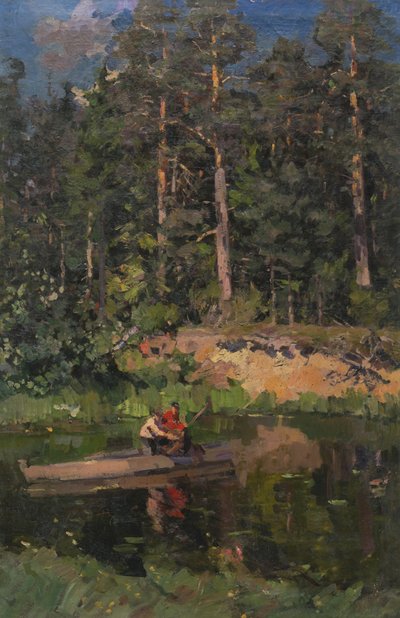 Pescadores en Okhotino de Konstantin Alekseevich Korovin