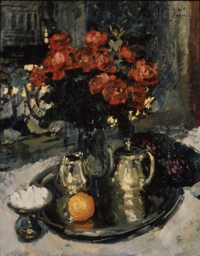 Rosas y violetas, 1912 de Konstantin Alekseevich Korovin