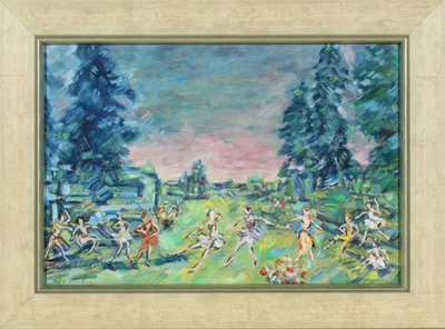 Diseño de escenario para el ballet Corsario de A. Adam de Konstantin Alekseevich Korovin