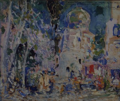 Diseño de escenario para el ballet El Pimpinela Escarlata de F. Hartman, 1911 de Konstantin Alekseevich Korovin