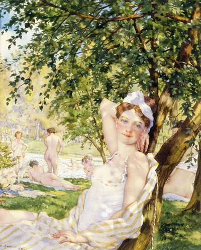 Bañistas al sol de Konstantin Andreevic Somov