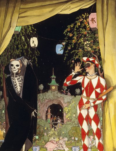Arlequín y la muerte de Konstantin Andreevic Somov