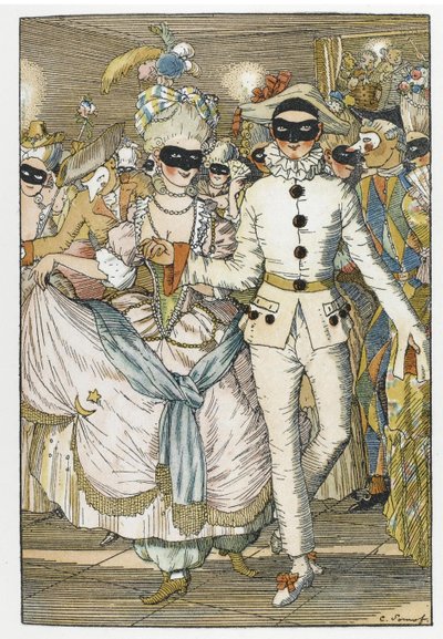 Ilustración para el libro Le Livre de la Marquise de Konstantin Andreevic Somov