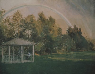 Paisaje con un arco iris de Konstantin Andreevic Somov