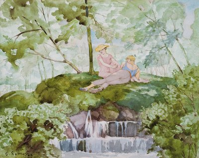 Amantes en un Paisaje de Konstantin Andreevic Somov
