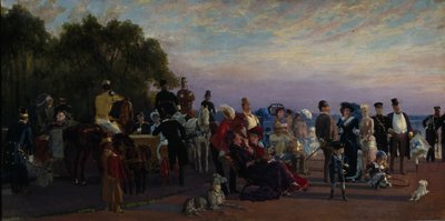 En la lengua de la isla Strelka, 1870s de Konstantin Apollonovich Savitsky