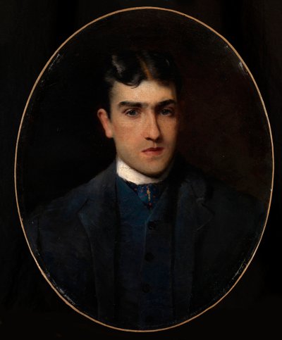 Retrato de Lucien Guitry (1860-1925) (Retrato de Lucien Guitry) - Pintura de Konstantin Yegorovich Makovsky (Constantin Makovski) (1839-1915) óleo sobre lienzo (64x51 cm) - Colección privada de Konstantin Egorovich Makovsky