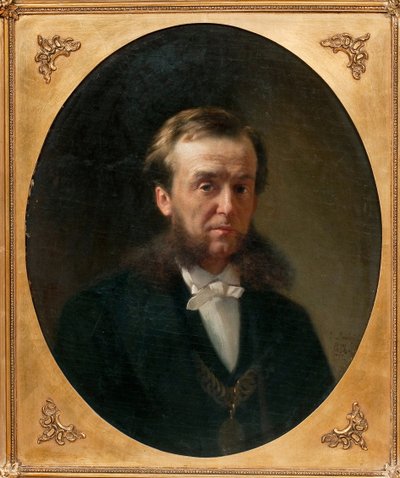 Retrato del Comte Piotr Aleksandrovitch Valouiev (Pyotr Aleksandrovich Valuev) (1815-1890) - Pintura de Konstantin Yegorovich Makovsky (Constantin Makovsky) (1839-1915), huile sur carton de Konstantin Egorovich Makovsky