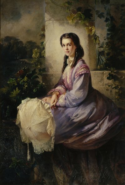 Retrato de la condesa S.L. Stroganova, 1864 de Konstantin Egorovich Makovsky