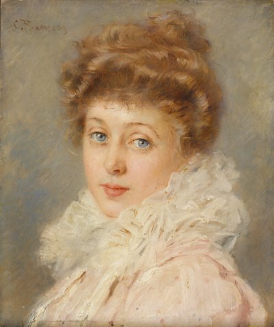 Retrato de una mujer elegante de Konstantin Egorovich Makovsky