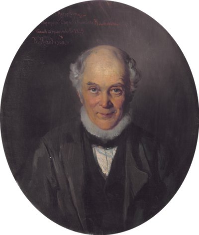Retrato del pintor Yegor Ivanovich Makovsky 1802-1886, 1859 de Konstantin Egorovich Makovsky