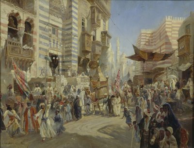 La Entrega de la Alfombra Sagrada en El Cairo, 1876 de Konstantin Egorovich Makovsky