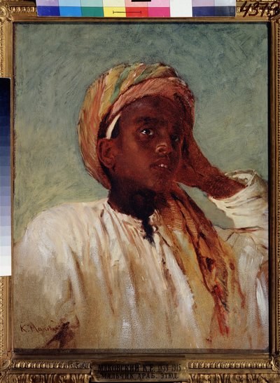 Un garcon arabe (An Arabian Boy). Peinture de Konstantin Yegorovich Makovsky (Constantin Makovski) (1839-1915), huile sur toile de Konstantin Egorovich Makovsky