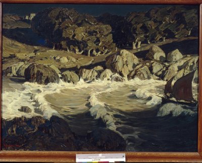 Paisaje de mar por la noche de Konstantin Fedorovich Bogaevsky