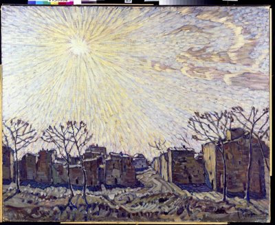 El Sol - Pintura de Konstantin Fyodorovich Bogayevsky (Bogaevsky)(1872-1943). (1872-1943) Óleo sobre lienzo 1906 Galería de Arte Regional, Vologda 111x138 de Konstantin Fedorovich Bogaevsky