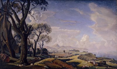 Paisaje con árboles, 1927 de Konstantin Fyodorovich Bogayevsky