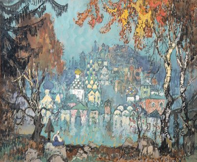 Una ciudad hundida La ciudad invisible de Kitezh, 1933 de Konstantin Ivanovich Gorbatov