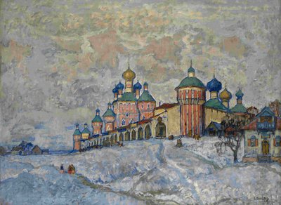 Vista de un monasterio, 1933 de Konstantin Ivanovich Gorbatov