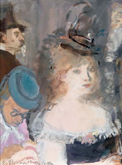 Ilustración de "Boule de Suif" de Guy de Maupassant de Konstantin Ivanovich Rudakov
