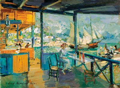 Muelle en Gurzuf, 1914 de Konstantin Alekseevich Korovin
