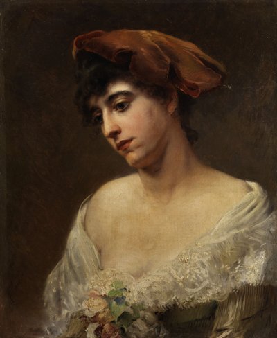 Konstantin Makovsky Retrato de una joven de Konstantin Makovsky
