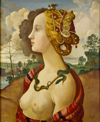Copia del llamado Retrato de Simonetta Vespucci de Konstantin Somov
