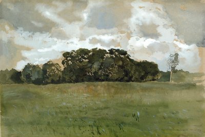 Paisaje con nubes grises de Konstantin Somov