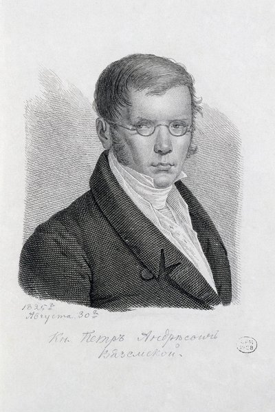 Retrato del Poeta Príncipe Pyotr Andreyevich Vyazemsky 1792-1878 de Konstantin Yakovlevich Afanasyev