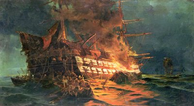 La Pérdida del Ajax, Frente al Cabo Janissary de Konstantinos or Constantin Bolanachi