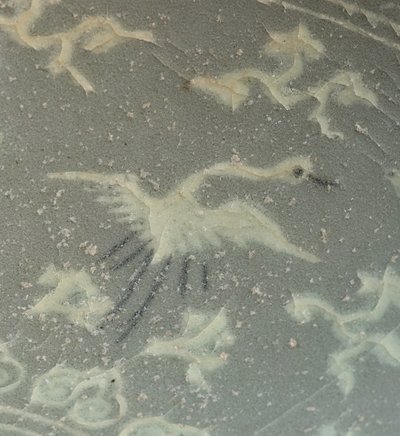 Cuenco con grullas y nubes, c.1150-1200 de Korean School