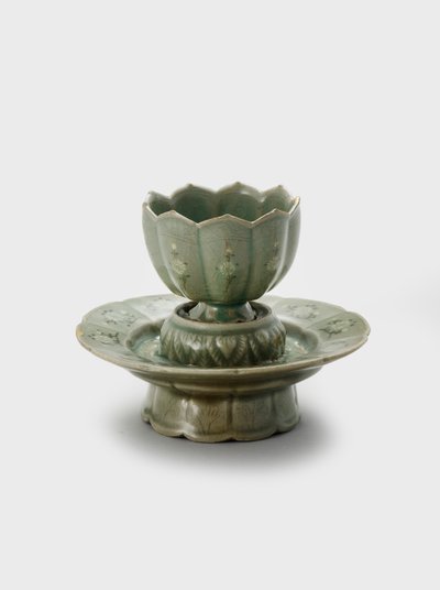 Copa y soporte, finales del siglo XII-principios del siglo XIII de Korean School