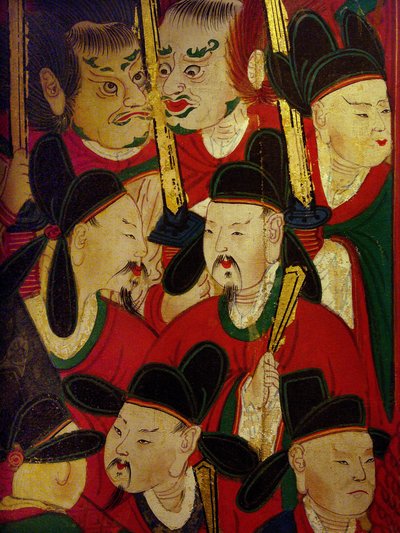 Detalle del retrato del Sexto Rey (Danjong) de Korean School