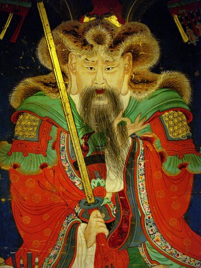 (detalle) retrato del décimo rey (Yeonsangun) de Korean School