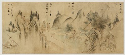 Paisaje con Inmortales, finales del siglo XIX de Korean School