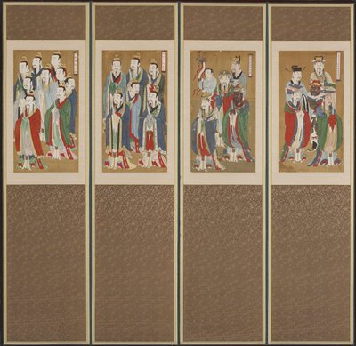 Escena procesional, dinastía Choson de Korean School