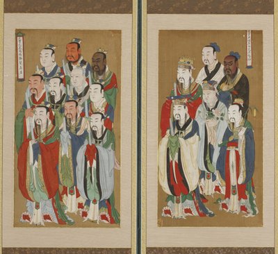 Escena procesional, dinastía Choson de Korean School