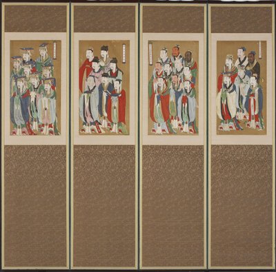 Escena procesional, dinastía Choson de Korean School