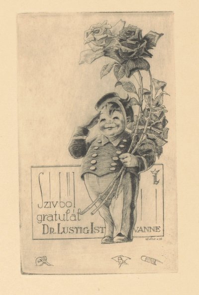 Felicidades a Istvan Lusztig Felicidades de corazón Dra. István Lustig (título sobre objeto) de Kornél Révész