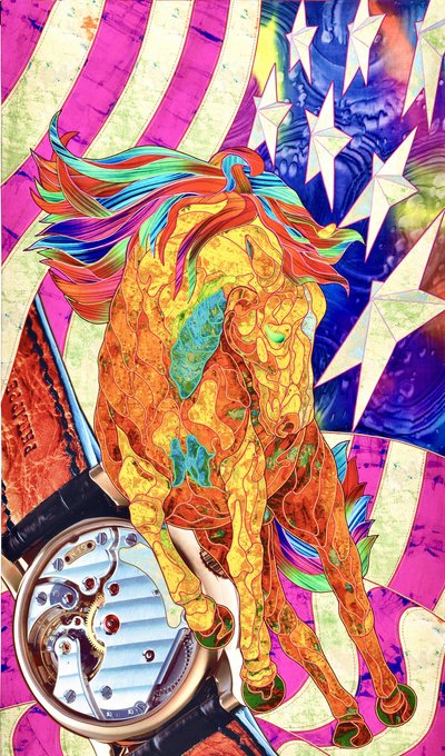 Caballo patriótico y colorido de Kostyantin Malginov